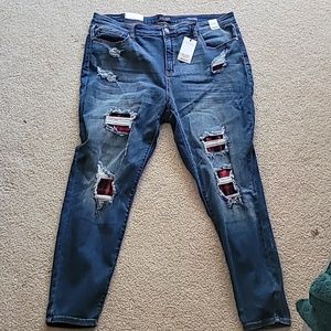 Brand new Red Buffalo Plaid Skinny fit jeans